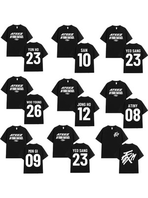 Ateez World Tour 2026 Team Members Merch T-Shirt (Seçiminizi Mesaj Atın)