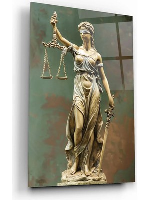 Esranın Dünyası Avukat Ofisine Hediye Themis Heykeli Adalet Heykeli Kırılmaz Cam Tablo Ev Ofis Iş Yeri Hediryesi