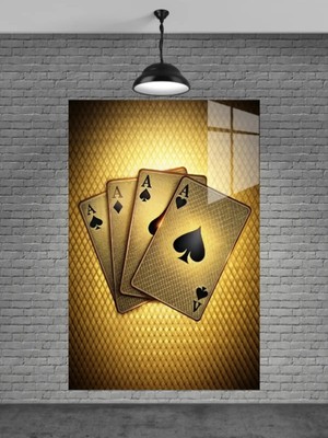 Esranın Dünyası Poker Kartları Cam Tablo Ev Dekorasyon,balkon Dekorasyonu,dekoratif,duvar Tablo,mutfak Tablo