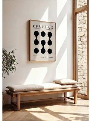 Bauhaus Sanat NO24 Ahşap Çerçeveli Mdf Tablo Poster Salon Duvar Dekoru Hediye