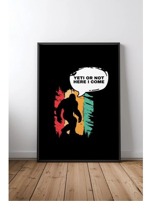 Yeti Ingilizce Motivasyon Sözü Çerçeveli Mdf Tablo Poster Ofis Duvar Dekoru Hediye