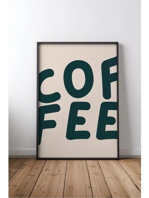 Coffee Mutfak Yazılı No 2 Çerçeveli Mdf Tablo Poster Mutfak Duvar Dekoru Hediye