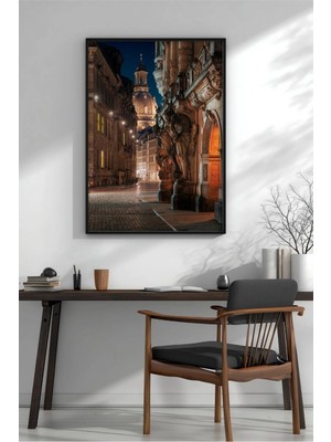 Red Gate Fantastik Bilim Kurgu Sanat Çerçeveli Mdf Tablo Poster Salon Duvar Dekoru Hediye