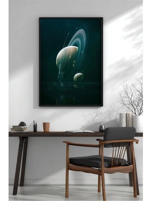 Mercurius Fantastik Bilim Kurgu Sanat Çerçeveli Mdf Tablo Poster Salon Duvar Dekoru Hediye