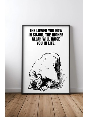 Dua ve Namaz Islami Hat Sanatı No 7 Çerçeveli Mdf Tablo Poster Salon Duvar Dekoru Hediye
