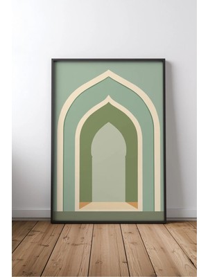 Cami ve Islam Mimarisi No 99 Çerçeveli Mdf Tablo Poster Salon Duvar Dekoru Hediye