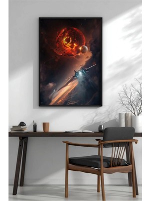 Collateral Fantastik Bilim Kurgu Sanat Çerçeveli Mdf Tablo Poster Salon Duvar Dekoru Hediye