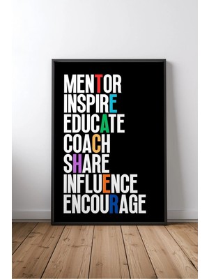 Teacher Appreciation Çocuk Odası Yazılı Çerçeveli Mdf Tablo Poster Çocuk Odası Duvar Dekoru Hediye