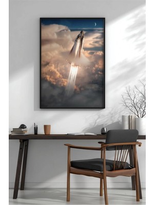Taurus Fantastik Bilim Kurgu Sanat Çerçeveli Mdf Tablo Poster Salon Duvar Dekoru Hediye