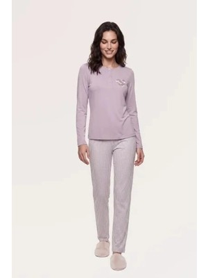 Pjs 30149 Kadın Uzun Kol Pijama Takımı