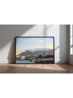 Cape Town Güney Afrika No 4 Çerçeveli Mdf Tablo Poster Salon Duvar Dekoru Hediye