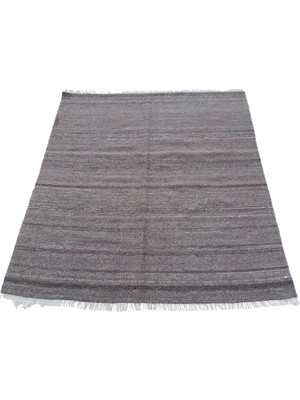 Etnik Bulvar Yün Gri El Dokuması Kilim 149 x 156 cm