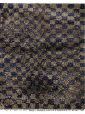 Etnik Bulvar Yün Kahverengi El Dokuması Halı 136 x 179 cm