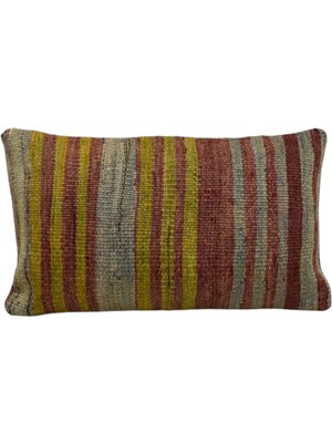 Kilim Antik El Dokuma Dekoratif Lumbar Kilim Kırlent Yastık Kılıfı 1841 - Yeni - Çok Renkli