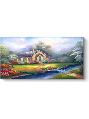 Eski Taş Ev Tablosu 100 x 50