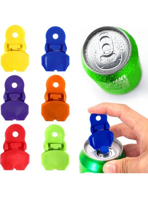 Ginfonr 6 Parça Renkli Soda Kutusu Sekme Açacağı, Kolay Konserve Açacağı Kılavuzu, Kola, Bir
