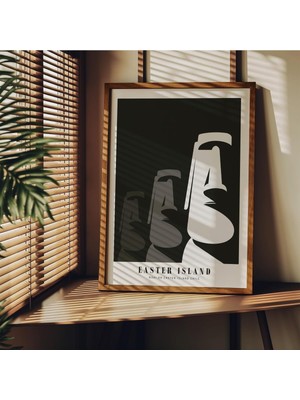 Manzara Çerçevesiz Poster, Modern Dekoratif Çerçevesiz Poster, Tablo, Easterısland, 30 x 40