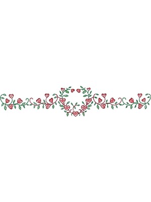 Tobin Damgalı Yastık Kılıfları, Kalp Asma, 50,8 cm x 76,2 cm Nakış Seti