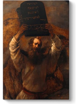 Rembrandt - Musa ve On Emir Tablosu 50 x 75