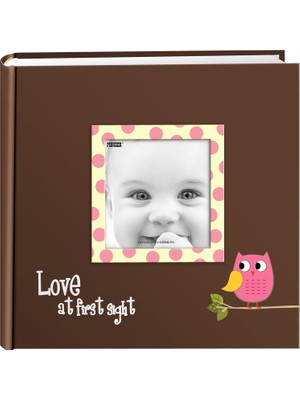 Str Store (Pink) - EV-246FB/O 200-POCKET Baby Owl Printed Designer Frame Cover Pink