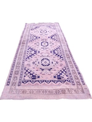 Etnik Bulvar Yün Kahverengi El Dokuması Halı 162 x 344 cm