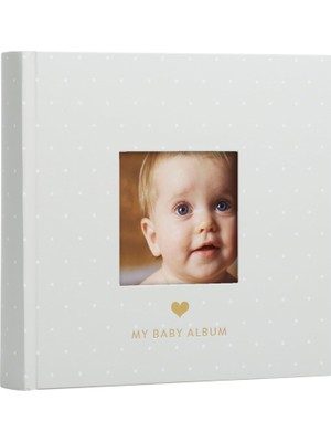 Str Store Bebek Fotoğraf Albümü, Yeni ve Bekleyen Ebeveynler Için Hatıra Kitabı, Cinsiyetsiz Bebek Aksesuarı, Baby Shower Için Ideal Hediye, 200 Resim Tutar, Gri ve Beyaz Puantiyeli