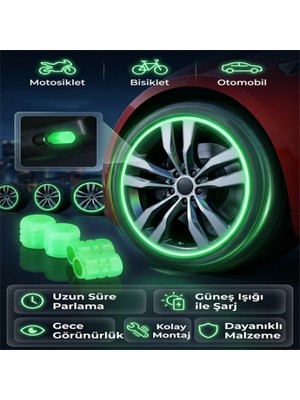 Uravas Store Gece Parlayan Fosforlu Sibop Kapağı 2 Adet