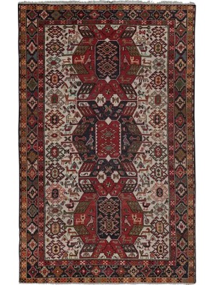 Etnik Bulvar Yün Kahverengi El Dokuması Kilim 123 x 193 cm