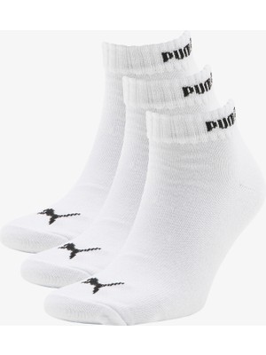 Puma Quarter-V 3'lü Unisex Beyaz Çorap.02