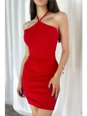 Lior Design Kadın Mini Elbise Kumaş Krep