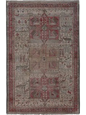Etnik Bulvar Yün Bej El Dokuması Kilim 123 x 183 cm