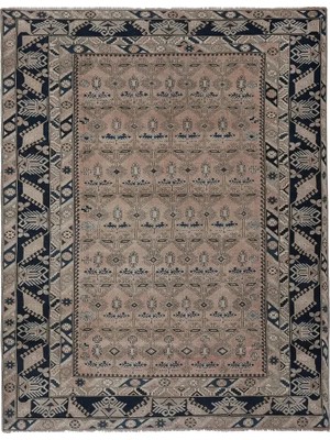 Etnik Bulvar Uşak Yün Bej El Dokuması Halı 302 x 393 cm