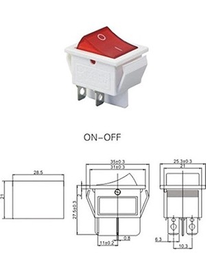 Çerçici IC-104B Geniş Işıklı Anahtar On-Off Beyaz Kasa