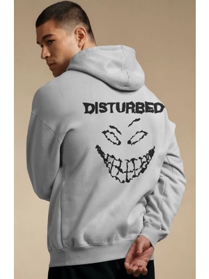 Sevbano Disturbed Rock Metal Müzik Grubu Baskılı Unisex Oversize Premium Hoodie