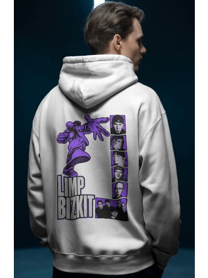 Sevbano Limp Bizkit Rock Metal Müzik Grubu Ön Baskılı Unisex Oversize Premium Hoodie