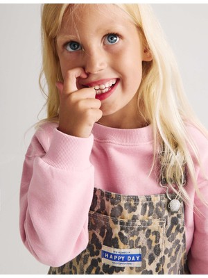 Marks & Spencer 2 Parça Denim Leoparlı Çocuk Takımı