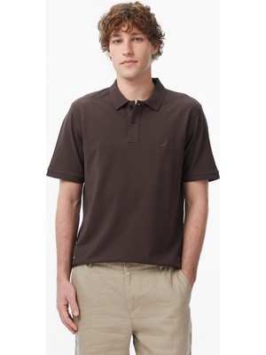 Nautica Erkek Kahverengi Regular Fit Polo Yaka T-Shirt