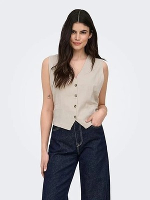 Only Onltizana Cotton Vest Top Wvn Noos Kadın Yelek Gri (15337097)