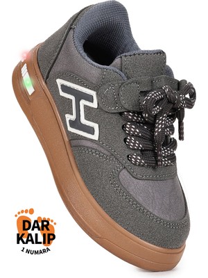 Kiko Kids  Lacer Cırtlı Bağcıklı Işıklı Erkek Çocuk Spor Ayakkabı