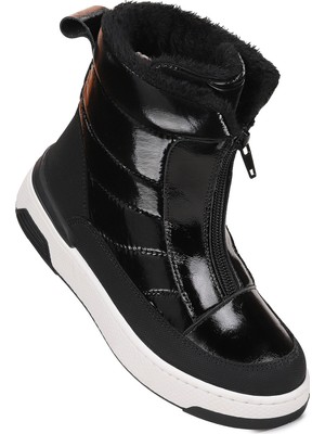 Kiko Kids  Elas %100 Deri Fermuarlı Kız Çocuk Bot Ayakkabı