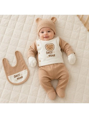 Baby Zuhu Only Bear Ayıcık Işlemeli 5 Parça Bebek Hastane Çıkışı Seti