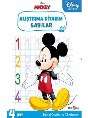 Beta Kids Disney Eğitsel Çıkartmalı Mickey Alıştırma Kitabım Sayılar