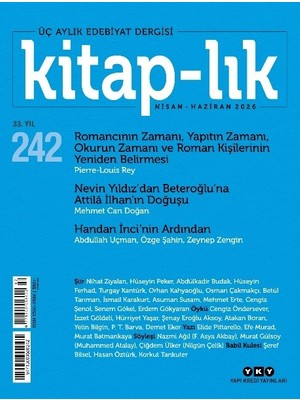 Yapı Kredi Yayınları - Dergi Kitap–lık 242 - Nisan / Haziran 2026