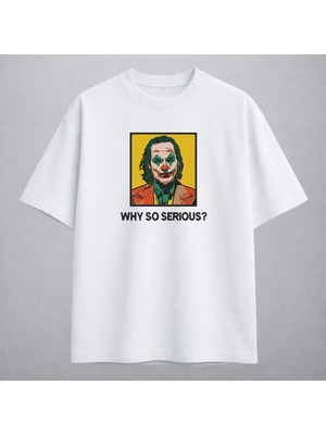 Joker Nakışlı Tişört Unisex %100 Pamuk