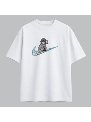 Obanai Iguro Demon Slayer Anime Nakışlı Tişört Unisex %100 Pamuk