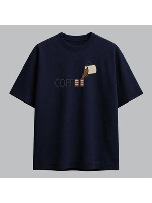 Coffee Loading Kahve Temalı Nakışlı Tişört Unisex %100 Pamuk