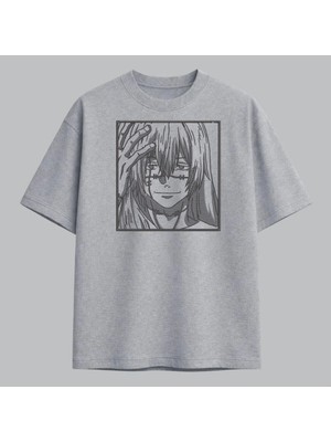 Mahito Jujutsu Kaisen Anime Nakışlı Tişört Unisex %100 Pamuk