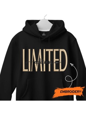 Limited Edition Yazılı Nakışlı Kapüşonlu Sweatshirt Unisex Hoodie