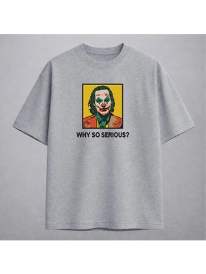 Joker Nakışlı Tişört Unisex %100 Pamuk