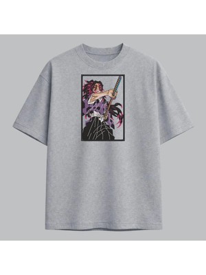 Kokushibo Demon Slayer Anime Nakışlı Tişört Unisex %100 Pamuk